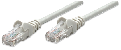 Изображение Intellinet Network Patch Cable, Cat6, 15m, Grey, CCA, U/UTP, PVC, RJ45, Gold Plated Contacts, Snagless, Booted, Lifetime Warranty, Polybag
