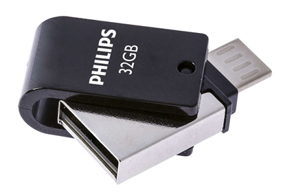 Attēls no Philips FM32DA148B/00 USB flash drive 32 GB USB Type-A / Micro-USB 2.0 Black, Silver