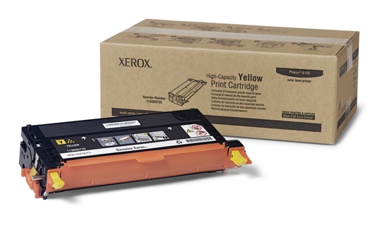 Picture of Xerox Genuine Phaser 6180 / 6180MFP Yellow Toner Cartridge - 113R00725