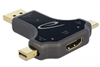 Picture of Delock 3 in 1 Monitor Adapter with USB-C™ / DisplayPort / mini DisplayPort in to HDMI out with 4K 60 Hz