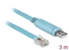 Picture of Delock Adapter USB 2.0 Type-A male > 1 x Serial RS-232 RJ45 male 3.0 m blue