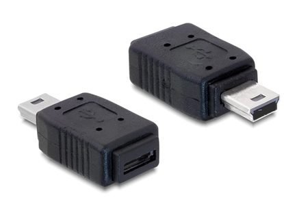 Attēls no Delock Adapter USB mini male  USB micro-A+B female