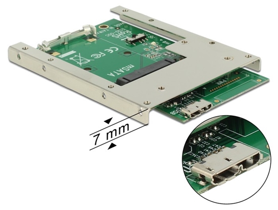 Изображение Delock Converter USB 3.0  mSATA with 2.5 Frame (7 mm)