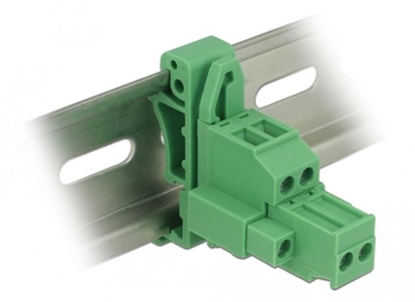 Picture of Delock Terminal block set for DIN rail 2 pin with screw lock