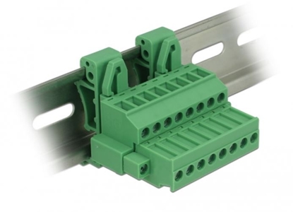 Изображение Delock Terminal block set for DIN rail 8 pin with screw lock