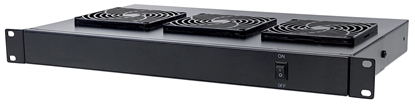 Picture of Intellinet 3-Fan Ventilation Unit for 19" Racks, 1U, Black (with Euro 2-pin plug)