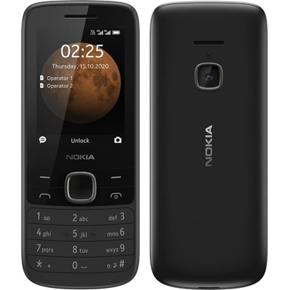 Изображение Nokia | Yes | 225 4G TA-1316 | Black | 2.4 " | TFT | 240 x 320 pixels | 64 MB | 128 MB | Dual SIM | Nano-SIM | 3G | Bluetooth | 5.0 | USB version MicroUSB | Built-in camera | Main camera 0.3 MP | 1150 mAh