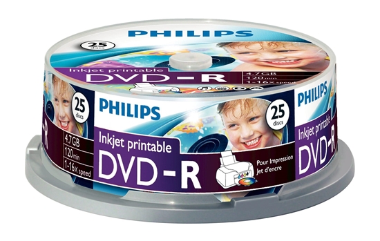 Picture of 1x25 Philips DVD-R 4,7GB 16x IW SP