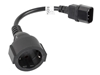 Picture of Lanberg CA-C14E-10CC-0018-BK power cable Black C14 coupler