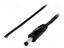Attēls no Cable; wires,DC 4,0/1,7 plug; straight,Sony; 0.5mm2; black; 1.5m