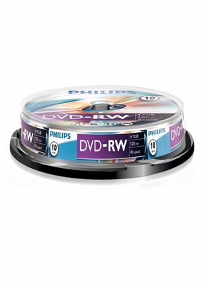 Attēls no 1x10 Philips DVD-RW 4,7GB 4x SP