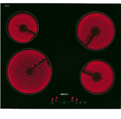 Picture of Beko HIC64401 hob Black Built-in Ceramic 4 zone(s)