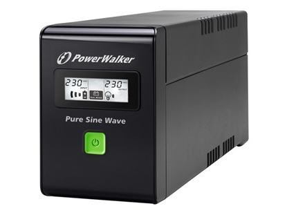 Attēls no UPS LINE-INTERACTIVE 800VA 2X PL 230V, PURE SINE    WAVE, RJ11/45 IN/OUT, USB, LCD