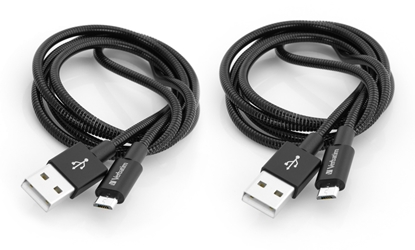 Attēls no 1x2 Verbatim Micro USB Cable Sync & Charge 100cm black 48874