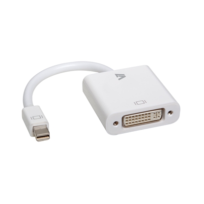 Изображение V7 White Video Adapter Mini DisplayPort Male to DVI-D Male