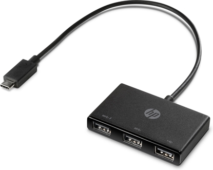 Изображение HP USB-C to USB-A Hub - 1 x USB 2.0, 2 x USB 3.1 (1 x doubles as charging port for mobile devices), 1 year