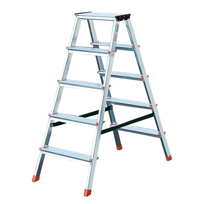 Attēls no Krause Dopplo double-sided step ladder silver