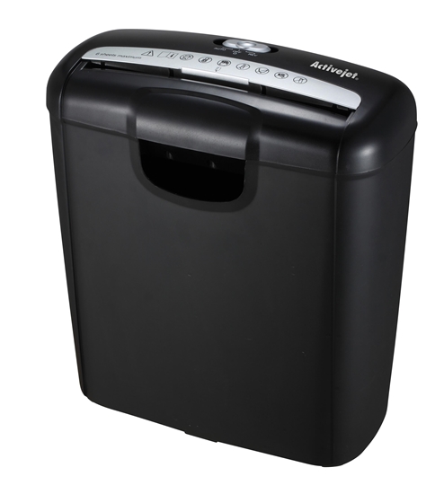 Picture of Activejet ASH-0601S shredder, P-2, 10 l, 6 mm shreds, 6 sheets, black.