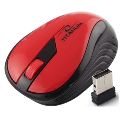 Picture of Titanium TM114R WIRELESS 3D OPTICAL MOUSE HARRIER RED