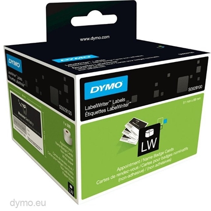 Picture of DYMO Appointment / Name Badge Cards - 51 x 89 mm - S0929100