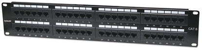Attēls no Intellinet Patch Panel, Cat6, UTP, 48-Port, 2U, Black