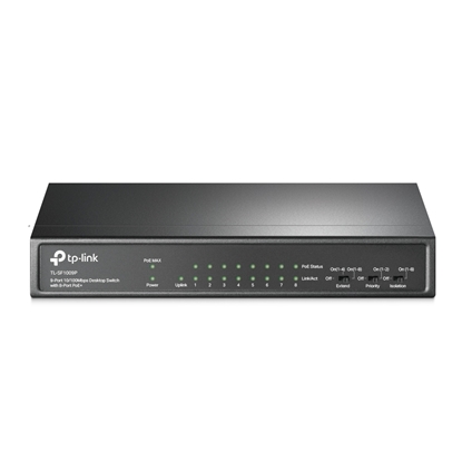 Picture of TP-LINK 9-Port 10/100Mbps Desktop Switch with 8-Port PoE+