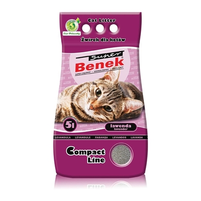Attēls no Certech Super Benek Compact Lavender - Cat Litter Clumping 5 l