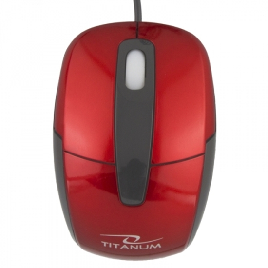 Picture of Titanium TM108R BARRACUDA 3D WIRED OPTICAL MOUSE USB RED