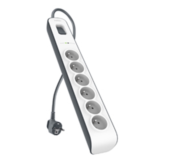 Picture of Belkin BSV603ca2m Black, White 6 AC outlet(s) 2 m