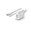 Picture of Belkin Dual USB-A Charger, 24W incl. USB-C Cable 1m, white