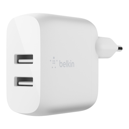 Attēls no Belkin Dual USB-A Charger, 24W white WCB002vfWH