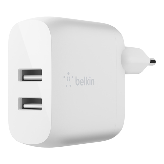 Picture of Belkin Dual USB-A Charger, 24W white WCB002vfWH