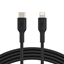 Attēls no Belkin Lightning/USB-C Cable 1m PVC, mfi certified, black