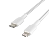 Изображение Belkin Lightning/USB-C Cable 2m braided, mfi cert., white