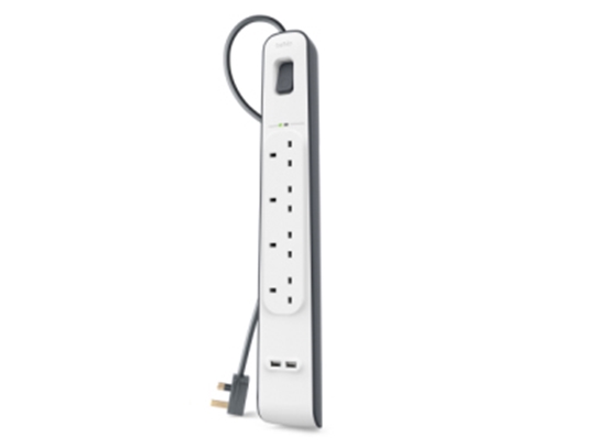 Picture of Belkin Surge Plus 4-fold incl. 2 x USB 2,4A