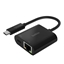 Изображение Belkin USB-C / Gigabit-Ethernet- Adapter 60W PD, black INC001btBK
