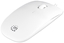 Picture of Manhattan Silhouette Sculpted USB Wired Mouse, White, 1000dpi, USB-A, Optical, Lightweight, Flat, Three Button with Scroll Wheel, Three Year Warranty, Blister
