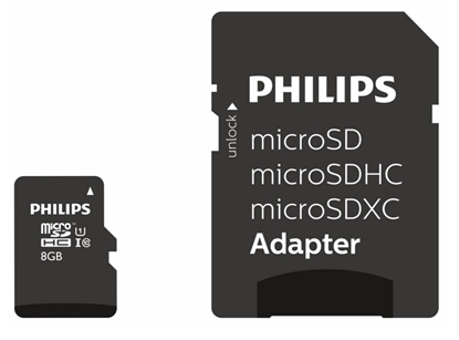 Изображение Philips MicroSDHC Card       8GB Class 10 UHS-I U1 incl. Adapter