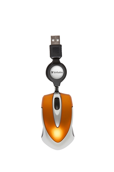 Изображение Verbatim Go Mini Optical Travel Mouse Volcanic Orange      49023