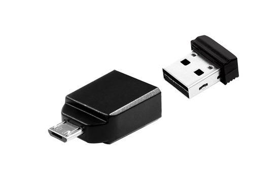 Изображение Verbatim Nano - USB 2.0 Drive Drive con Adattatore Micro USB da 32 GB - Black