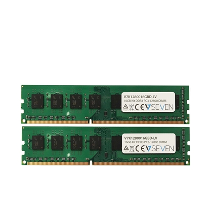 Attēls no V7 16GB DDR3 PC3L-12800 - 1600MHz DIMM Desktop Memory Module - V7K1280016GBD-LV