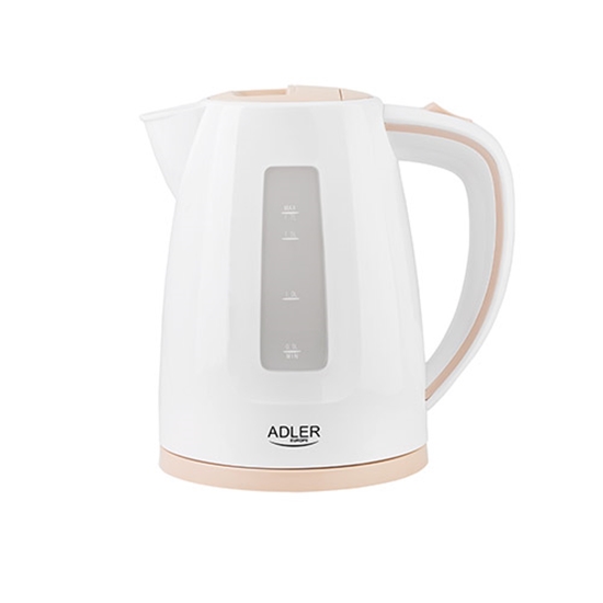 Picture of Adler Kettle AD 1264 Standard, 2200 W, 1.7 L, Plastic, White, 360° rotational base