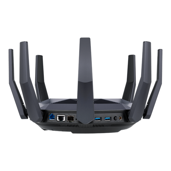 Picture of ASUS RT-AX89X AX6000 AiMesh wireless router Ethernet Dual-band (2.4 GHz / 5 GHz) Black