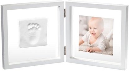 Изображение (V) Baby Art Baby Style dubultais komplekts mazuļa pēdiņas vai rociņas nospieduma izveidošanai ar krāsu vai masu, balts