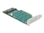 Attēls no Delock PCI Express x8 Card to 2 x internal NVMe M.2 Key M - Bifurcation - Low Profile Form Factor
