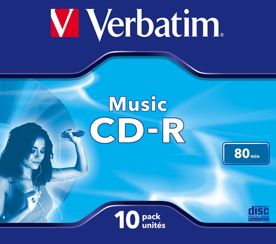 Изображение 1x10 Verbatim CD-R 80 / 700MB Audio Color  Live it  Jewel Case