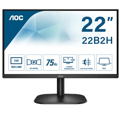 Attēls no AOC Basic-line 22B2H/EU LED display 54.6 cm (21.5") 1920 x 1080 pixels Full HD Black