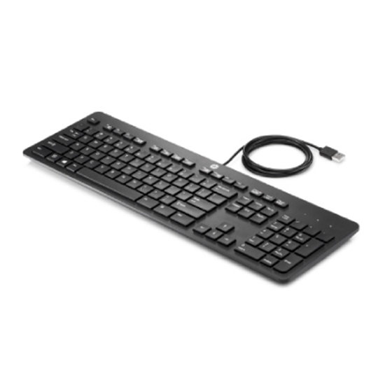 Picture of HP Slim USB Wired Keyboard - Smartcard - Black - US ENG (BULK of 10 pcs)