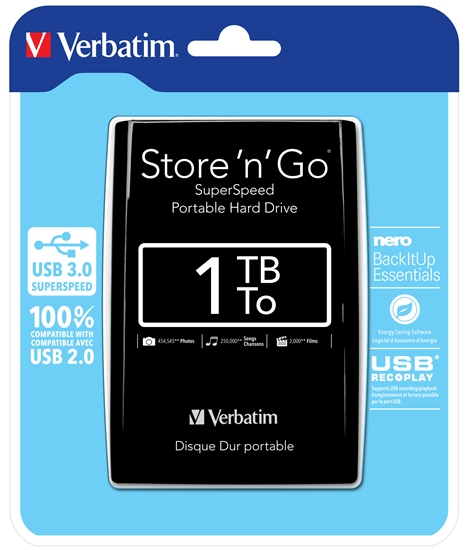 Picture of Verbatim Store n Go 2,5      1TB USB 3.0 black              53023