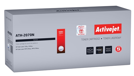 Picture of Activejet ATH-2070N toner (replacement for HP 117A W2070A; 2070A; Supreme; 1000 pages; black)